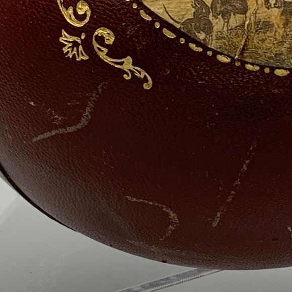 Vintage 1960s Fausto Cordin Leather Wrapped Decanter Hunt Scenes Florence Italy - Picture 8 of 10